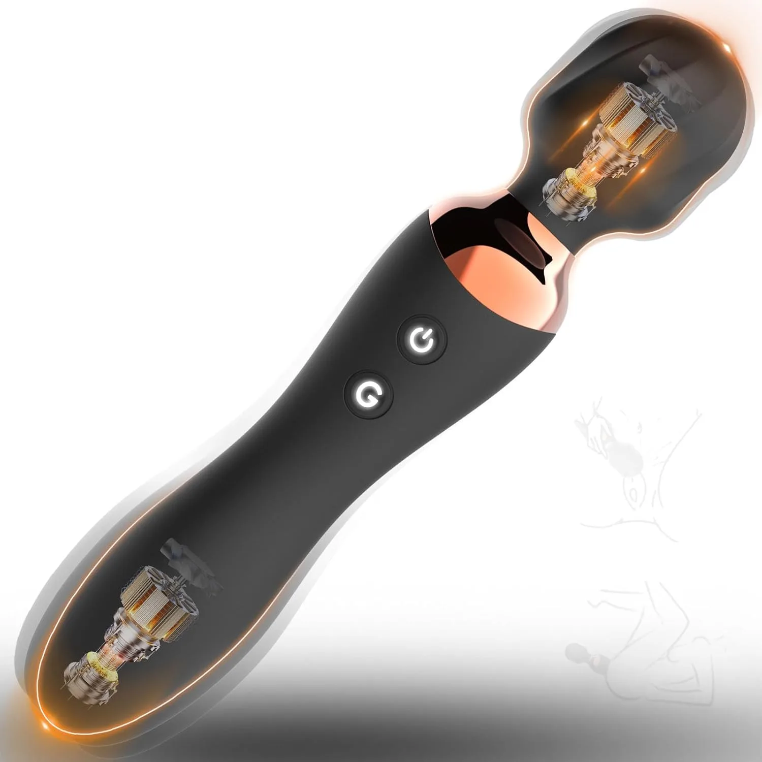 Dual-Ended Wand Vibrator